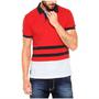 Camiseta Tommy Hilfiger Polo Masculino MW0MW02421-902 L Vermelho / Preto