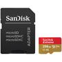 Cartao de Memoria Micro SD de 256GB Sandisk Extreme SDSQXAV-256G-GN6MA - Vermelho/Dourado