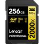 Memoria SD Lexar Professional 2000X Serie Gold 300-260 MB/s C10 U3 V90 256 GB (LSD2000256G-Bnnnu)