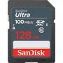 Cartão de Memória Sandisk SD 128GB Ultra 100MB/s Clase 10