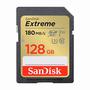 Cartao de Memoria SD Sandisk Extreme Class 10 U3 128GB Uhd 4K - SDSDXVA-128G-Gncin