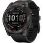 Smartwatch Garmin Fenix 7X de 51MM 010-02541-01 com Tela 1.4"/ GPS/ Wi-Fi/ Bluetooth (Solar) - Carbon Gray DLC Titanium/ Black