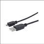 Cable Manhattan USB A Micro USB M/M 1.8M 307178 Negro