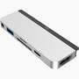 Hub USB-C Hyper HD319B 6 In 1 com HDMI/ USB-C/ USB 3.0/ Mini Jack 3.5 MM/ Slot para Cartao SD e Micro SD - Prata