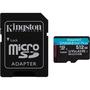 Cartao de Memoria Kingston Canvas Go Plus SDCG3/512GB - 512GB - Micro SD com Adaptador - 170MB/s